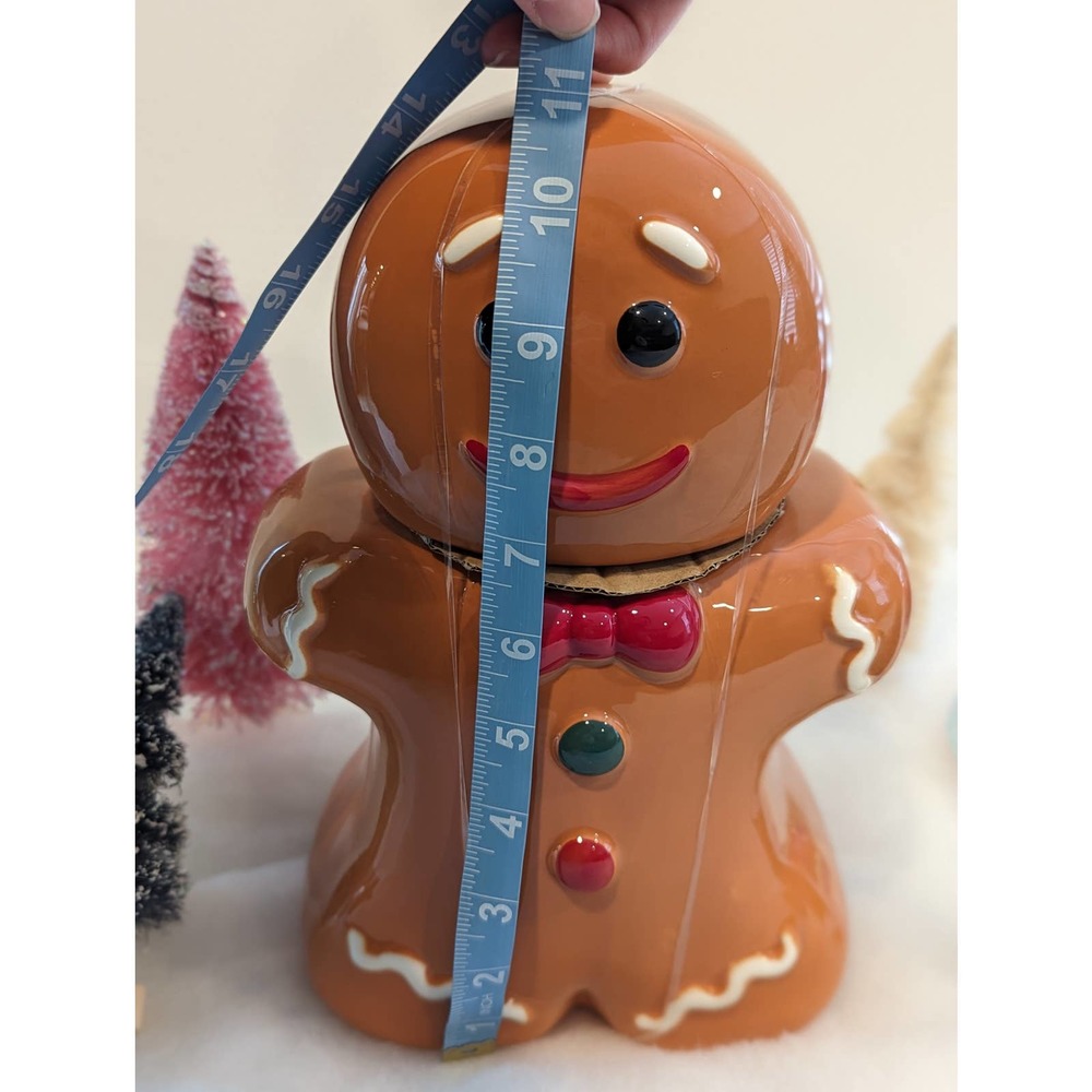 Holiday Time Gingerbread Man Ceramic Cookie Jar - Picture 5 of 6